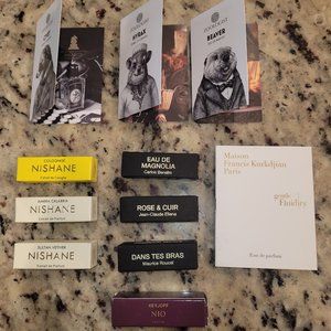 Lot of Niche Frangrance Samples - Nishane, Malle, MFK, Zoologist, Xerjoff
